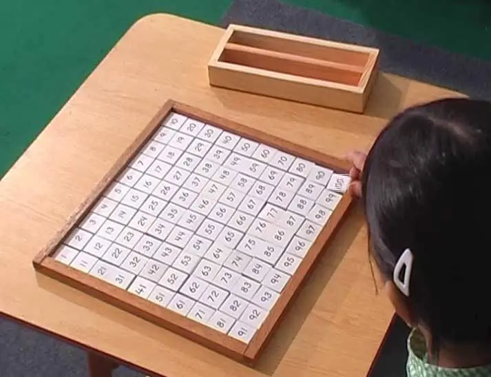 Montessori Montessori Hundred Board 9 Montitute - Montessori Training Institute